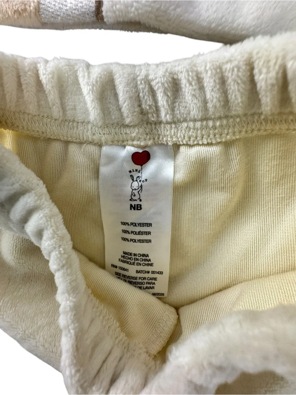 Mini hop  Cream Bear Footed  Set